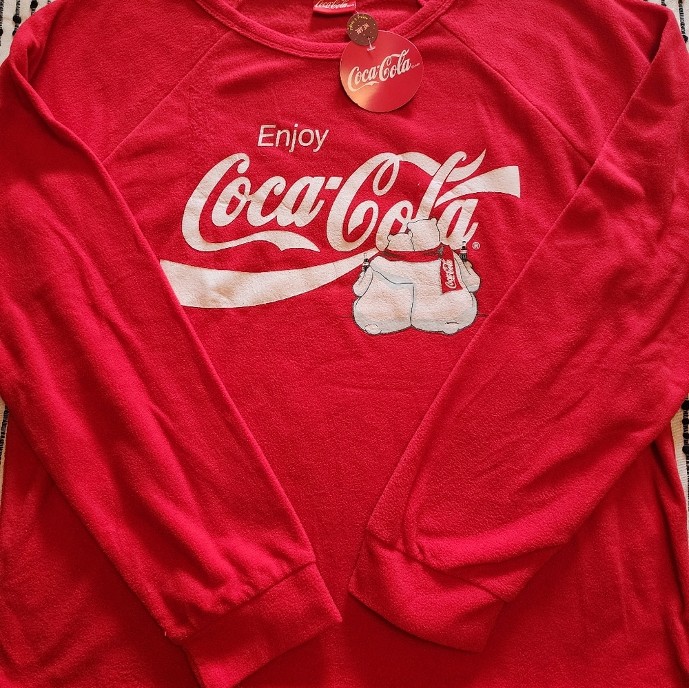 Coca Cola fleece long sleeve shirt